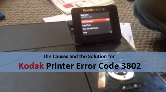 Kodak Printer Error Code 3802
